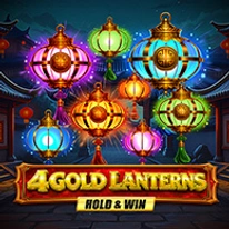 4 Gold Lanterns Hold and Win